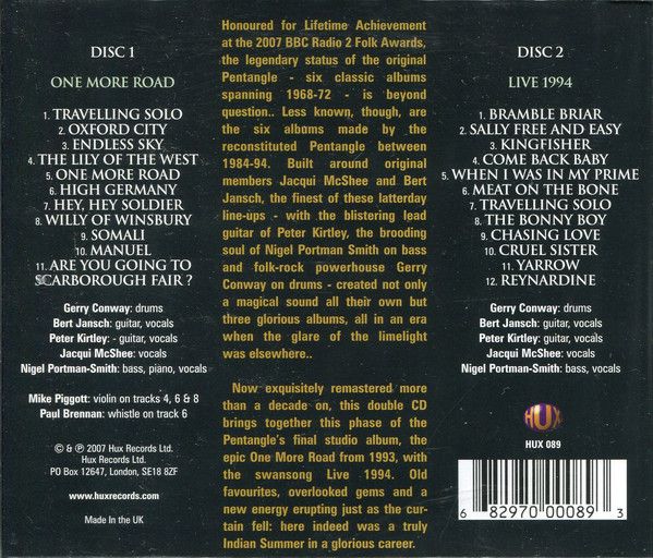 <em>One More Road & Live 1994</em> back cover