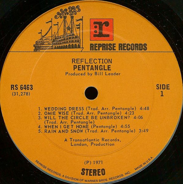<em>Reflection</em> LP side 1