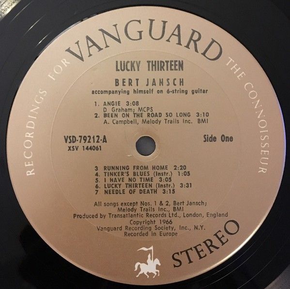 <em>Lucky Thirteen</em> LP side A detail