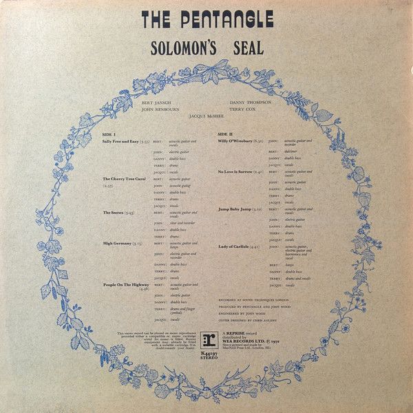 <em>Solomon's Seal</em> back cover