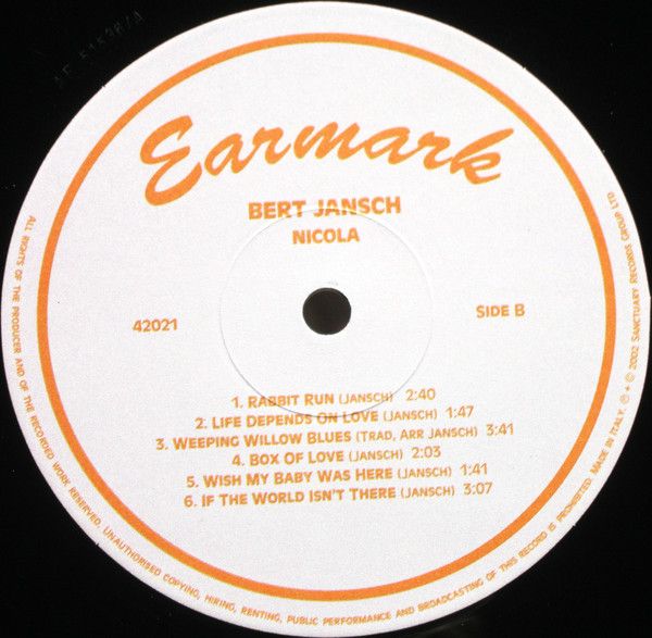 <em>Nicola</em> LP side B