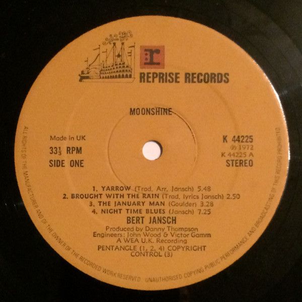 <em>Moonshine</em> LP side one
