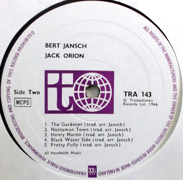 <em>Jack Orion</em> LP side two