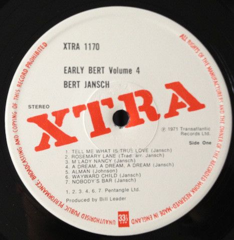 <em>Early Bert Volume 4</em> LP side one