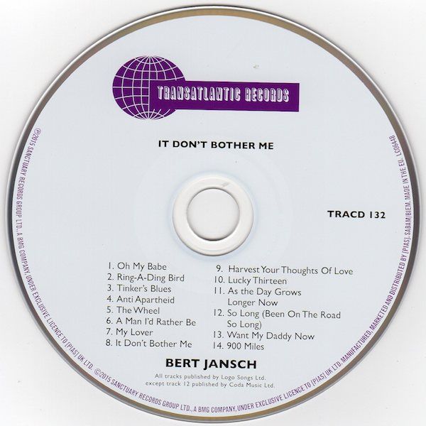 <em>It Don't Bother Me</em> CD