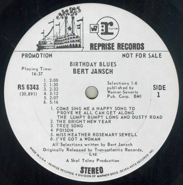 <em>Birthday Blues</em> LP side one (promotional release)