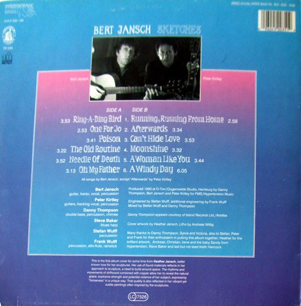<em>Sketches</em> back cover