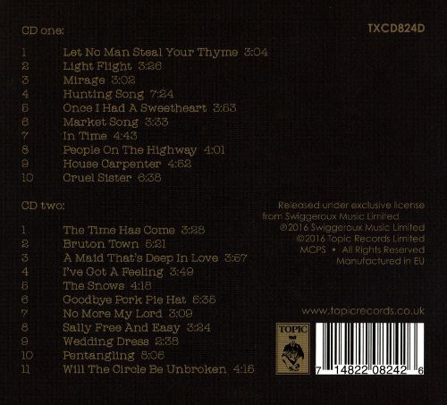 <em>Finale: An Evening With Pentangle</em> back cover