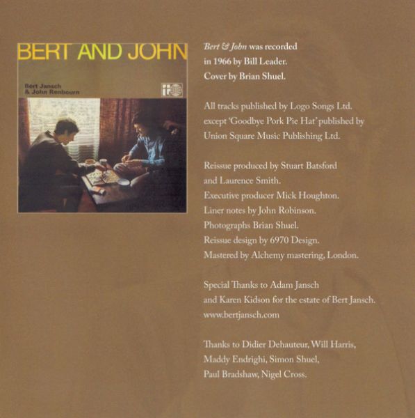 <em>Bert And John</em> booklet back