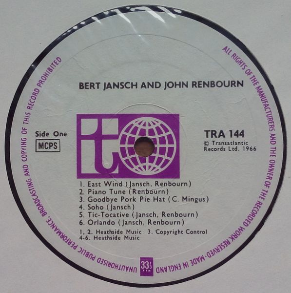 <em>Bert And John</em> LP side one