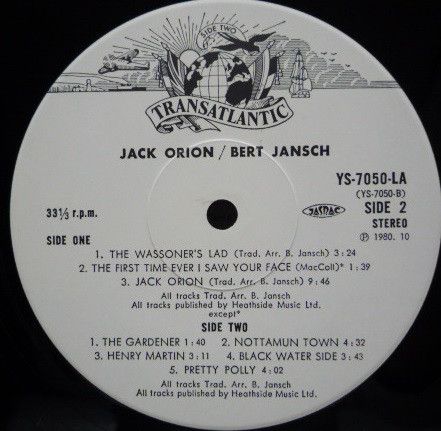 <em>Jack Orion</em> LP side two