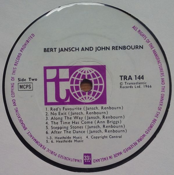 <em>Bert And John</em> LP side two