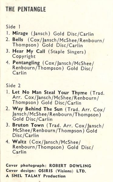 <em>The Pentangle</em> back liner