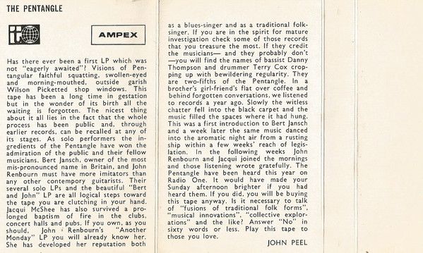 <em>The Pentangle</em> liner notes