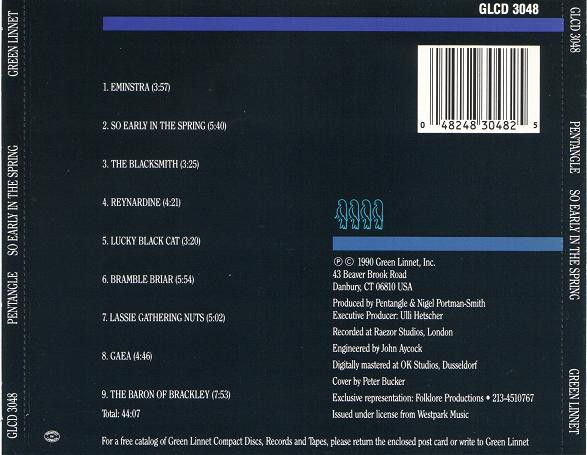 <em>So Early In The Spring</em> back cover