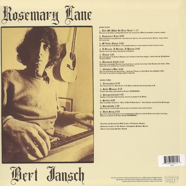 <em>Rosemary Lane</em> back cover