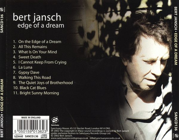 <em>Edge Of A Dream</em> back cover