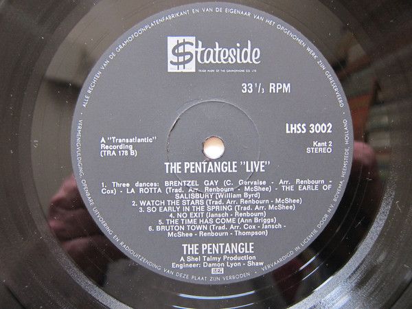 <em>The Pentangle &ldquo;Live&rdquo;</em> LP side 2