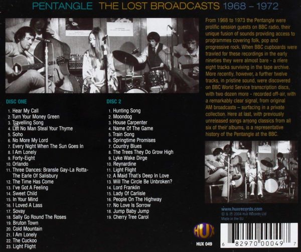 <em>The Lost Broadcasts 1986-1972</em> back cover