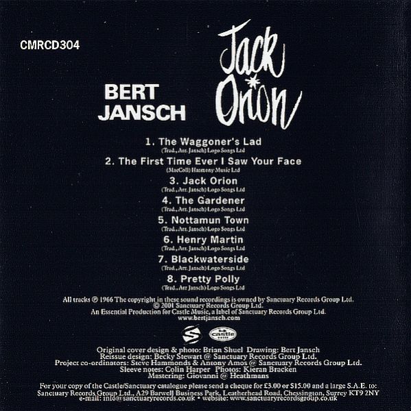 <em>Jack Orion</em> booklet back