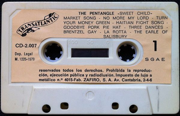 <em>Sweet Child</em> cassette side 1
