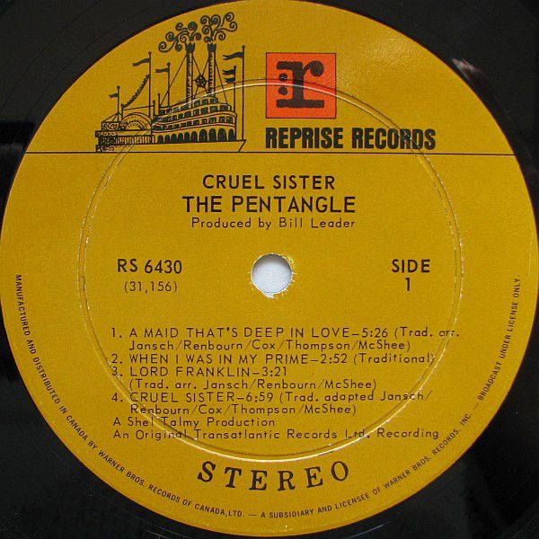 <em>Cruel Sister</em> LP side one