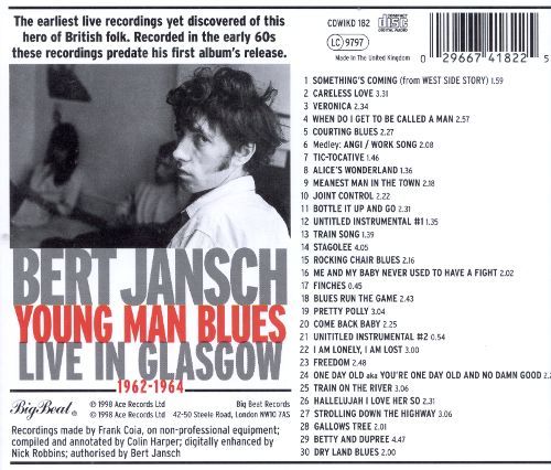 <em>Young Man Blues: Live in Glasgow 1962&ndash;1964</em> back cover