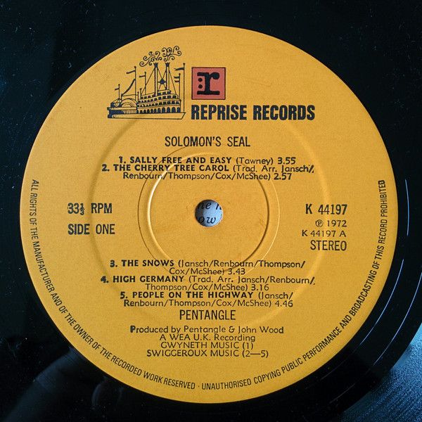 <em>Solomon's Seal</em> LP side 1