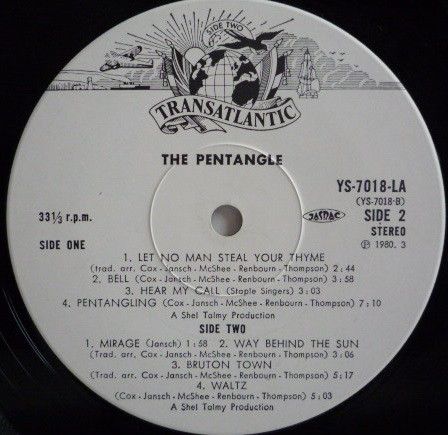 <em>The Pentangle</em> LP side two