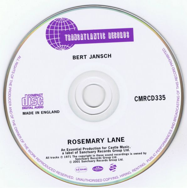 <em>Rosemary Lane</em> CD