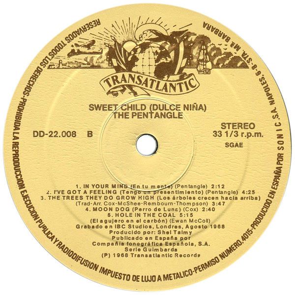 <em>Sweet Child</em> LP 2 side B